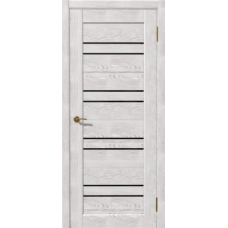 Дверь межкомнатная Дубрава Сибирь Форет ЛИНИЯ НОВ Дуб пепельный, стекло черное